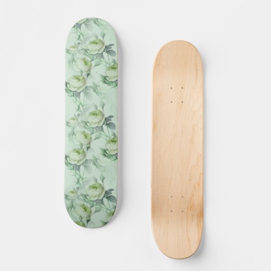 Schöne Vintage Blüte Skateboard (Vorderseite)
