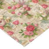 Schöne Vintage Blüte Tischdecke (Schrägansicht)