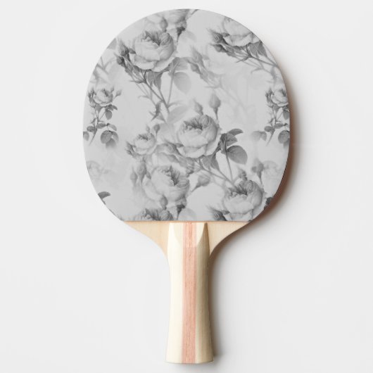 Schöne Vintage Blüte Tischtennis Schläger (Vorderseite)