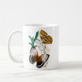 Schöne Vintage Blütenschmetterlingsdarstellung Kaffeetasse (Links)