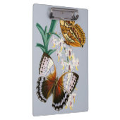 Schöne Vintage Blütenschmetterlingsdarstellung Klemmbrett (Rechts)