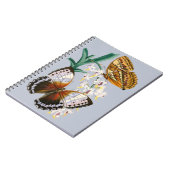 Schöne Vintage Blütenschmetterlingsdarstellung Notizblock (Linke Seite)