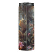 schöne Vintage botanische Gemälde Flamingos Thermosbecher (Rückseite)