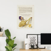 Schöne Vintage botanische Illustration Poster (Heimbüro)