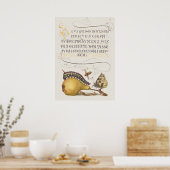 Schöne Vintage botanische Illustration Poster (Küche)