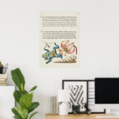 Schöne Vintage botanische Illustration Poster (Heimbüro)