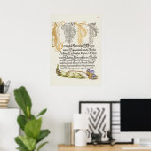 Schöne Vintage botanische Illustration Poster (Heimbüro)