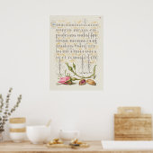 Schöne Vintage botanische Illustration Poster (Küche)