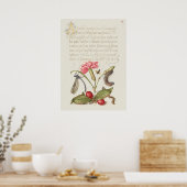 Schöne Vintage botanische Illustration Poster (Küche)
