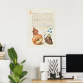 Schöne Vintage botanische Illustration Poster (Heimbüro)