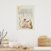 Schöne Vintage botanische Illustration Poster (Küche)