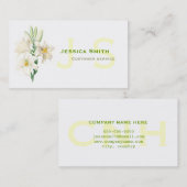 Schöne, Vintage Botanische Lilie Visitenkarte (Vorne/Hinten)