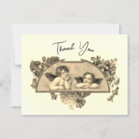 Schöne Vintage-Cherubs Dankeschön