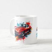Schöne Vintage Corvette Kaffee Tasse (Vorderseite Links)