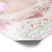 Schöne Vintage Dame in Rosa Fotodruck (Ecke)