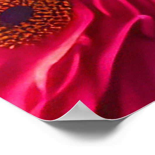 Schöne Vintage Dame in Rot Poster (Ecke)