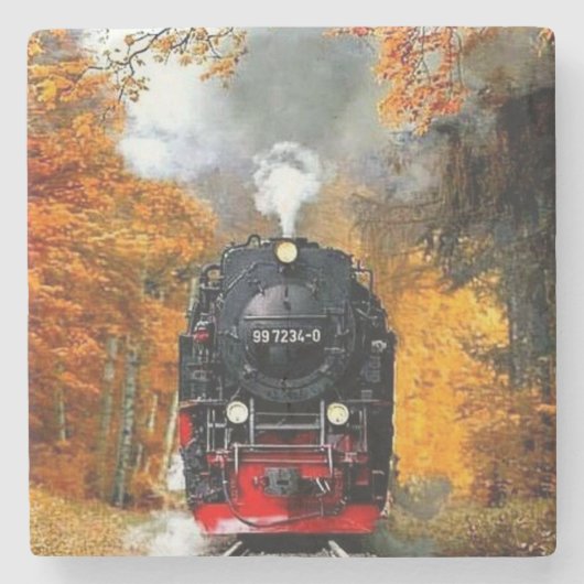 Schöne Vintage-Dampflokomotiven Steinuntersetzer (Vorderseite)