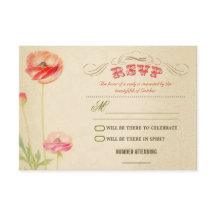 schöne Vintage Design Hochzeit rsvp