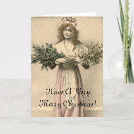 Schöne Vintage Engel Frohe Weihnachtskarte Feiertagskarte