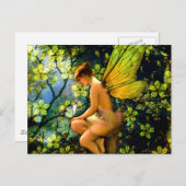 Schöne Vintage Fairy Postkarte (Vorne/Hinten)