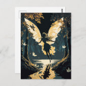 Schöne Vintage Fairy Postkarte (Vorne/Hinten)