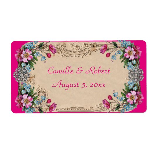 Schöne Vintage Flora, Weinflaschen (Vorne)