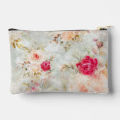 Schöne Vintage florale Monogramm Zubehörtasche (Rückseite)