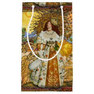 Schöne Vintage Frau Golden Sun Kleine Geschenktüte