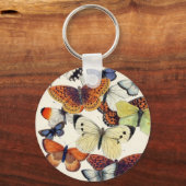 Schöne Vintage Gartenschmetterlinge Schlüsselanhänger (Vorderseite)