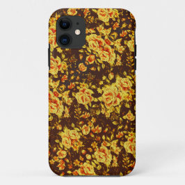 Schöne Vintage gelbe Blumen Case-Mate iPhone Hülle