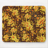 Schöne Vintage gelbe Blumen Mousepad (Vorne)