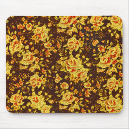Schöne Vintage gelbe Blumen Mousepad