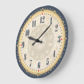 Schöne Vintage-Gesichtswanduhr Große Wanduhr (Winkel)
