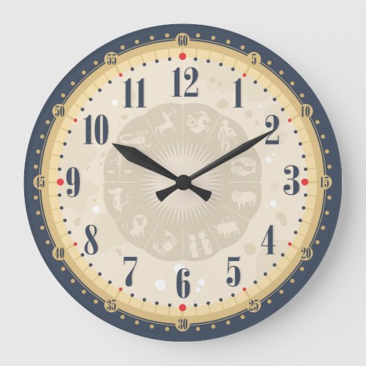 Schöne Vintage-Gesichtswanduhr Große Wanduhr (Vorderseite)