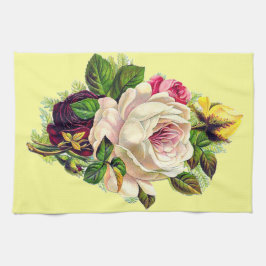 Schöne Vintage Girly Blumenkunst Geschirrtuch