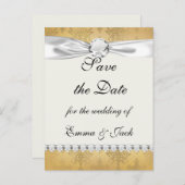 schöne, Vintage Goldklee Ankündigungspostkarte (Vorne/Hinten)