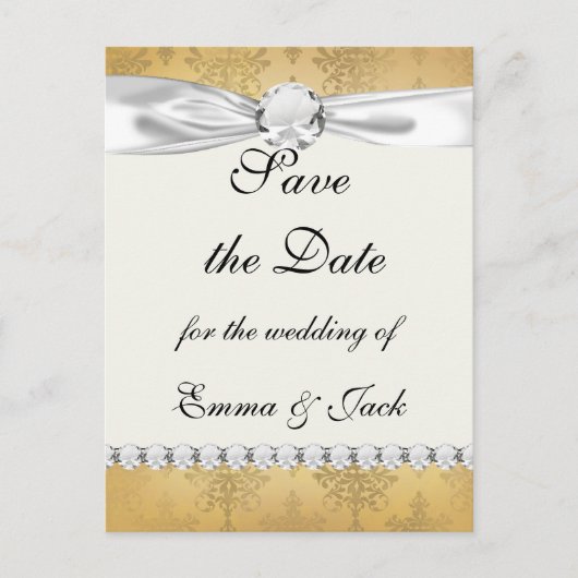 schöne, Vintage Goldklee Ankündigungspostkarte (Vorderseite)