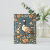 Schöne Vintage Goose William Morris Inspiriert Postkarte (Stehend Vorderseite)