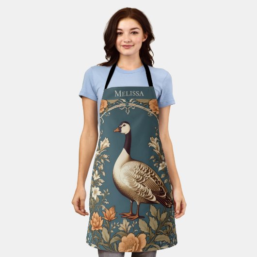 Schöne Vintage Goose William Morris Inspiriert Schürze (Getragen)