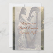 Schöne Vintage Harpistereinladungen Einladung (Rückseite)