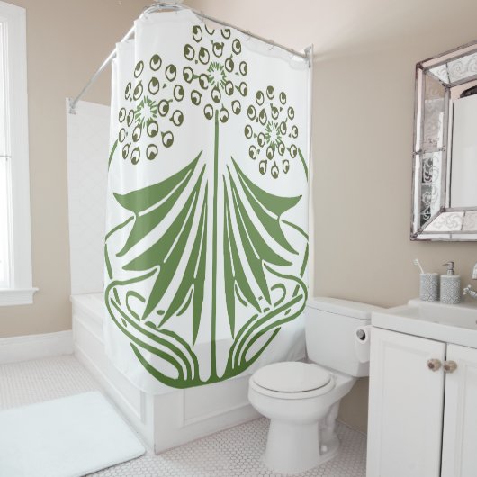 Schöne Vintage Illustration. Duschvorhang (Beispiel)