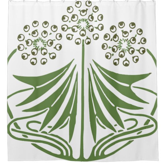 Schöne Vintage Illustration. Duschvorhang (Vorderseite)