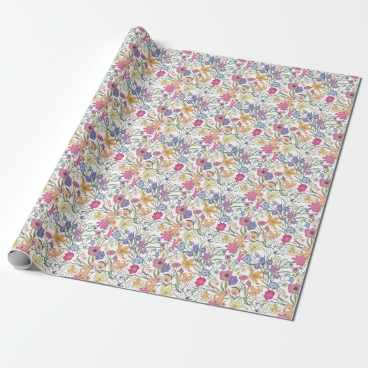 Schöne Vintage Illustration Geschenkpapier (Ungerollt)