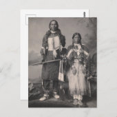 Schöne Vintage Indianerportraits Postkarte (Vorne/Hinten)