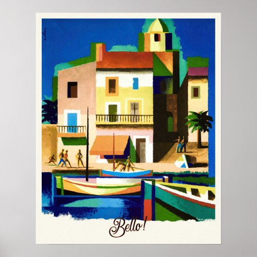 Schöne Vintage Italienreise Poster (Vorne)