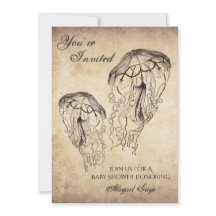 Schöne Vintage Jellyfish Beach Baby Dusche