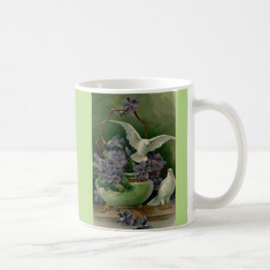 Schöne Vintage Jugendstil-Dosen Postkarte Kaffeetasse