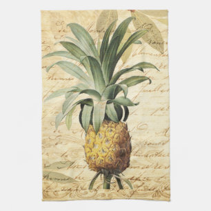 Schöne Vintage-Kalligrafie-Ananas Handtuch