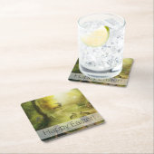 Schöne Vintage Kaninchenwaldlandschaft Ostern Rechteckiger Pappuntersetzer (Vor Ort)