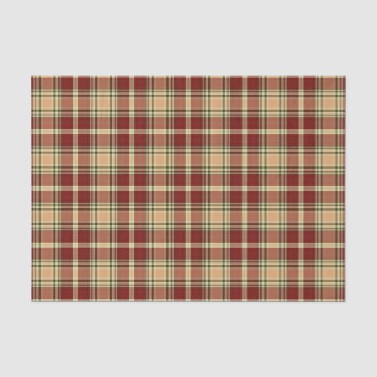 Schöne Vintage Karierte Ferienwohnung Seidenpapier (Vorderseite)